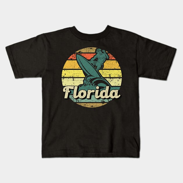 Florida surf Kids T-Shirt by SerenityByAlex